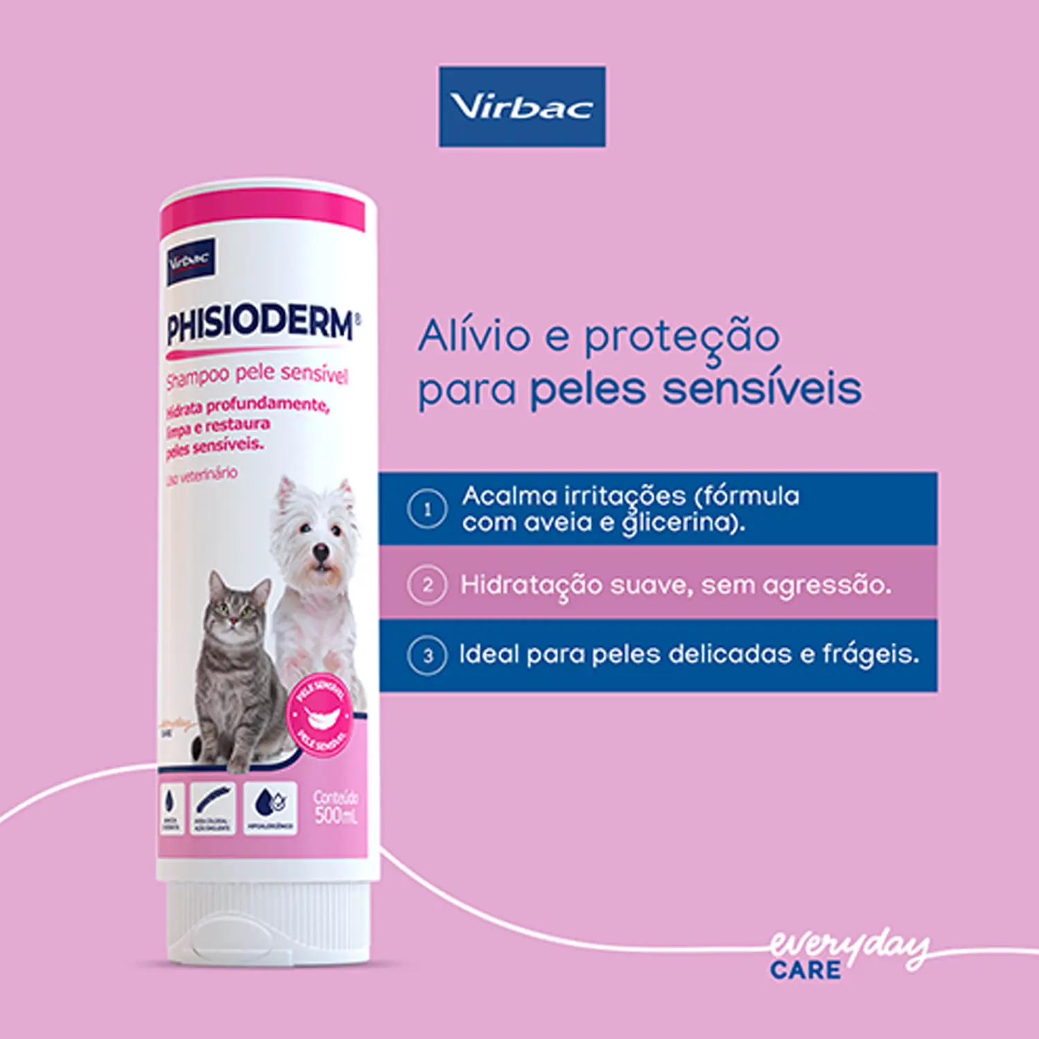 Shampoo Phisioderm Pele Sensível Virbac